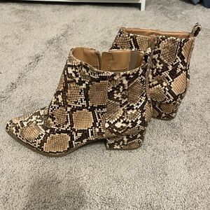 A New Day Snakeskin Ankle Boots